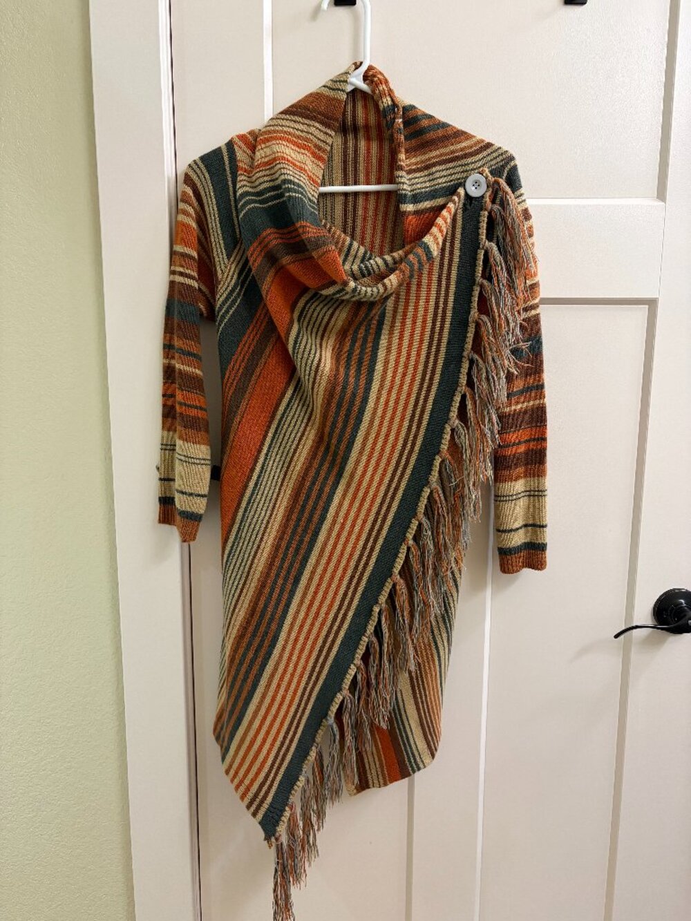 Women's Multi-Color Knit Shawl, M